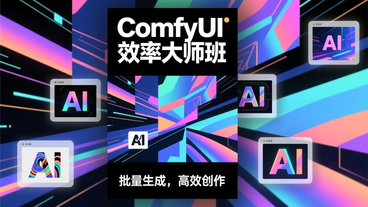 ComfyUI效率大师班：工作流搭建，批量生成，将个人AI出图效率提升5-10倍，月接单收入1-3万-沧海聊项目