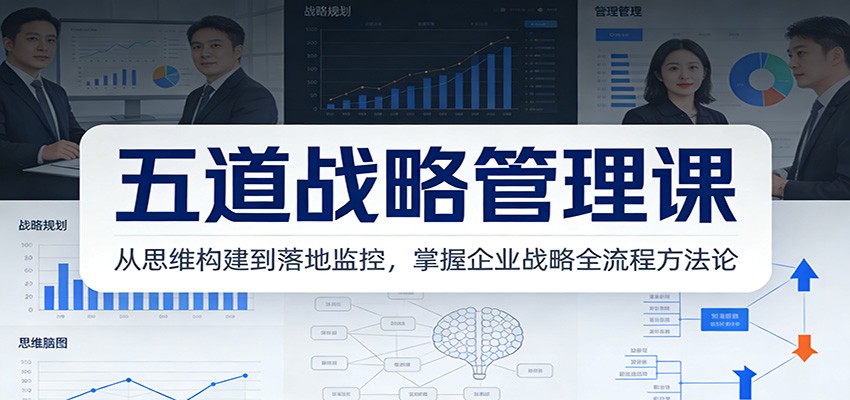 五道战略管理课：从思维构建到落地监控，掌握企业战略全流程方法论-沧海聊项目