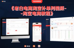 老白电商淘宝补单系列视频-淘宝电商教程-沧海聊项目