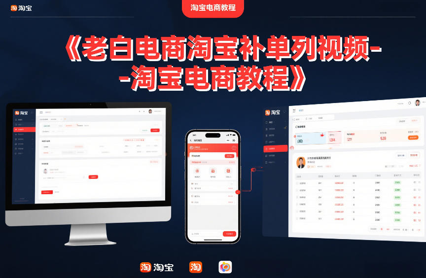 老白电商淘宝补单系列视频-淘宝电商教程-沧海聊项目