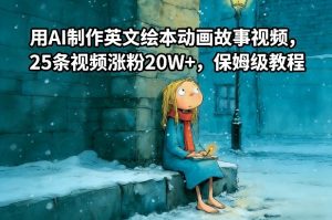 用AI制作英文绘本动画故事视频，25条视频涨粉20W+，保姆级教程-沧海聊项目