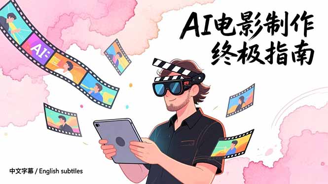 AI电影制作终极指南：从创意到成片，系统掌握智能影视全流程实战课(中英字幕-沧海聊项目