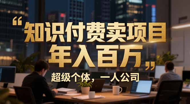 从0到年入百万：超级个体实战心得公开，个人IP×精准引流×成交系统全拆解-沧海聊项目