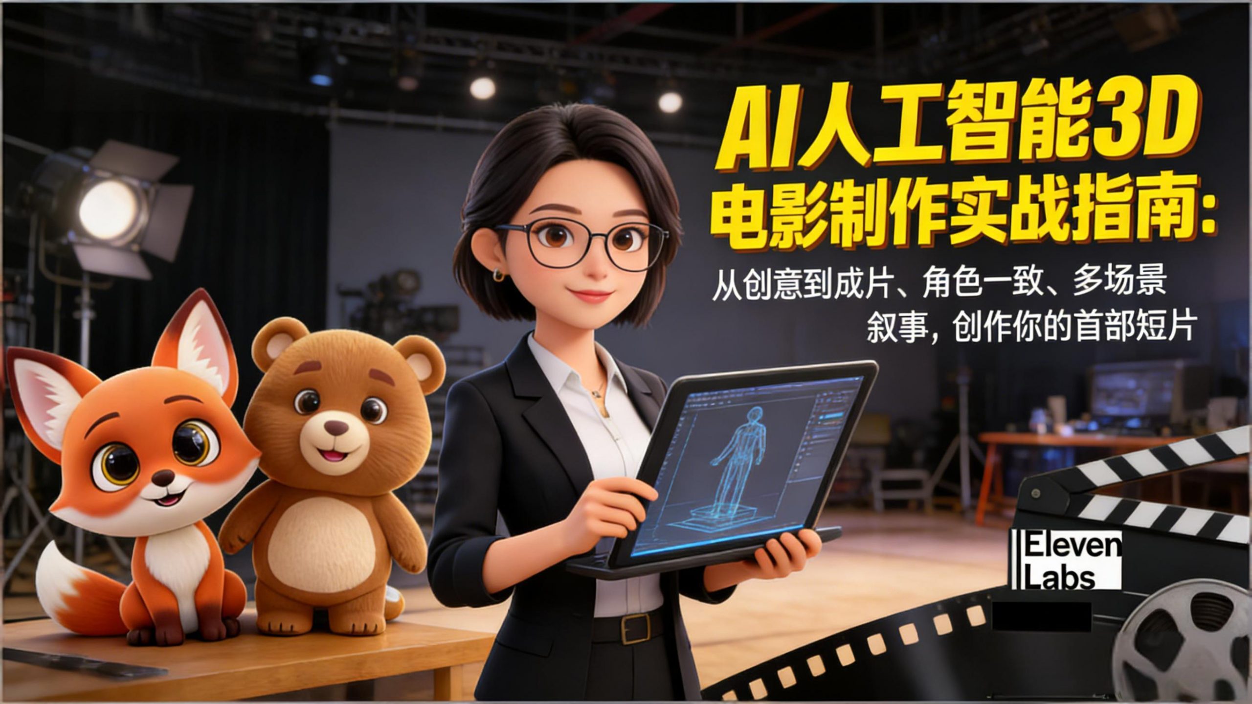 AI人工智能3D电影制作实战指南：从创意到成片、角色一致、多场景叙事，创作你的首部短片-沧海聊项目