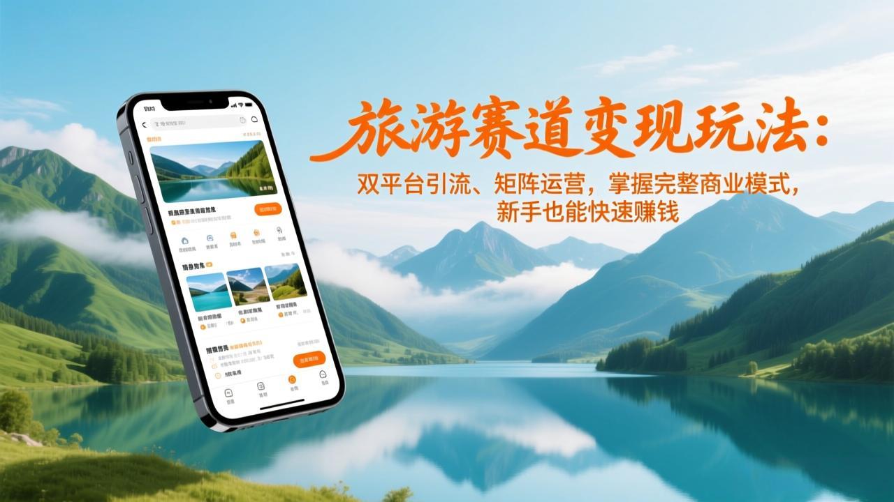 旅游赛道变现玩法：双平台引流、矩阵运营，掌握完整商业模式，新手也能快速赚钱-沧海聊项目
