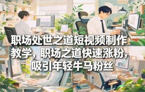 职场处世之道短视频制作教学，职场之道快速涨粉，吸引年轻牛马粉丝-沧海聊项目