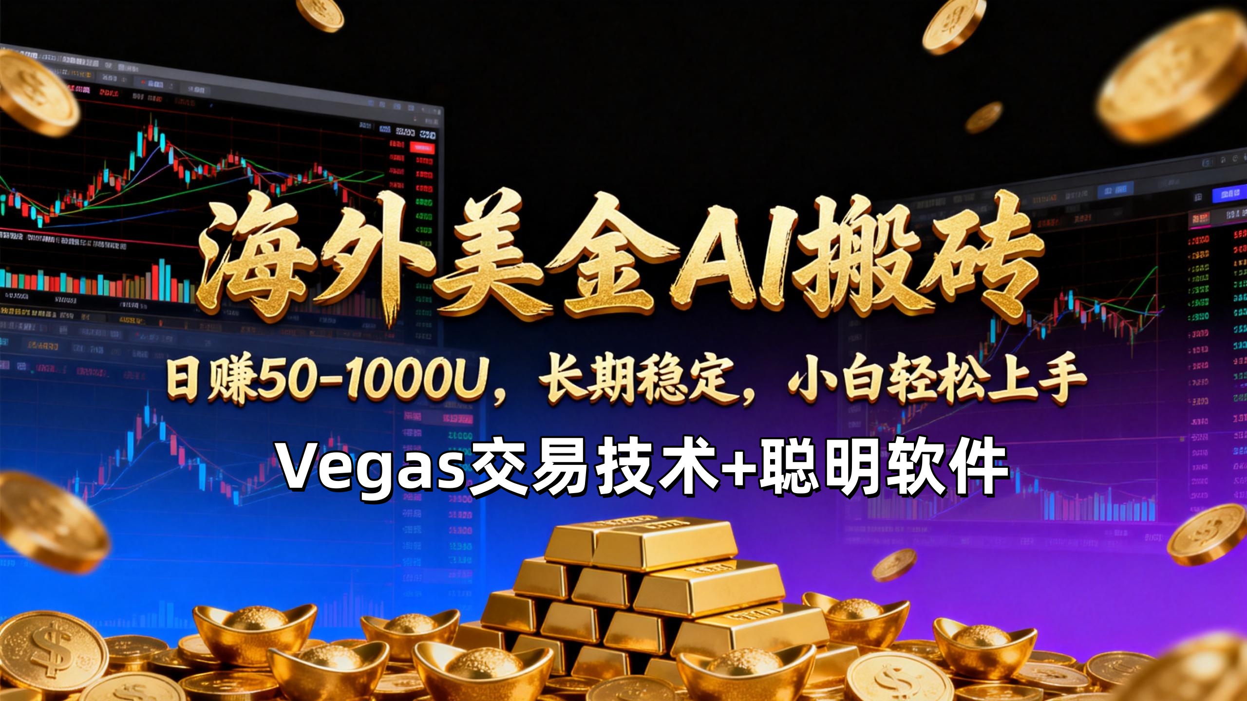 【海外美金AI搬砖】Vegas交易技术+聪明软件，日赚50-1000U，长期稳定，小白轻松上手。-沧海聊项目