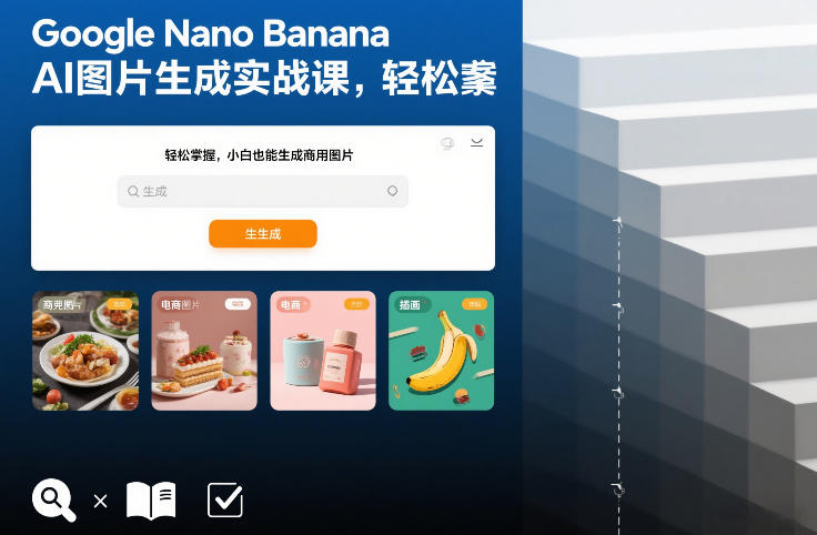 Google Nano Banana AI图片生成实战课，轻松掌握，小白也能生成商用图片-沧海聊项目