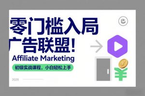 零门槛入局广告联盟！Affiliate Marketing初级实战课程，小白轻松上手-沧海聊项目