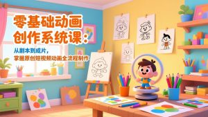 零基础动画创作系统课：从剧本到成片，掌握原创短视频动画全流程制作-沧海聊项目