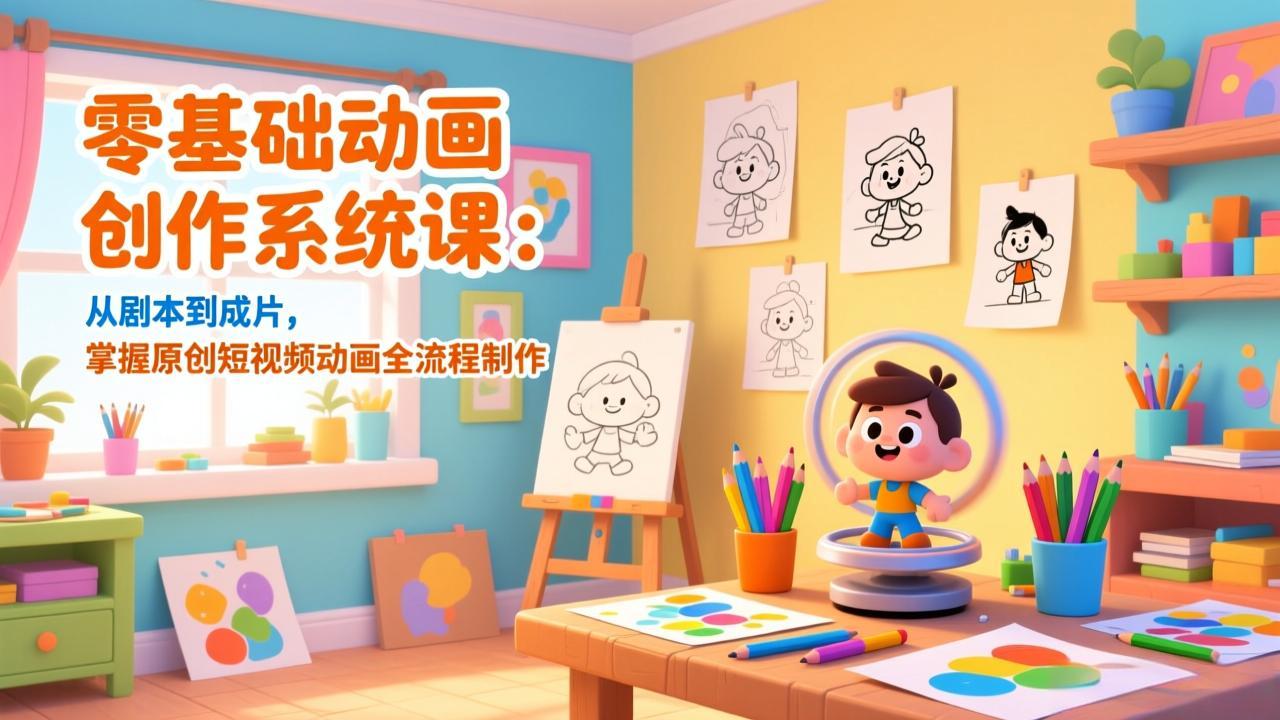 零基础动画创作系统课：从剧本到成片，掌握原创短视频动画全流程制作-沧海聊项目