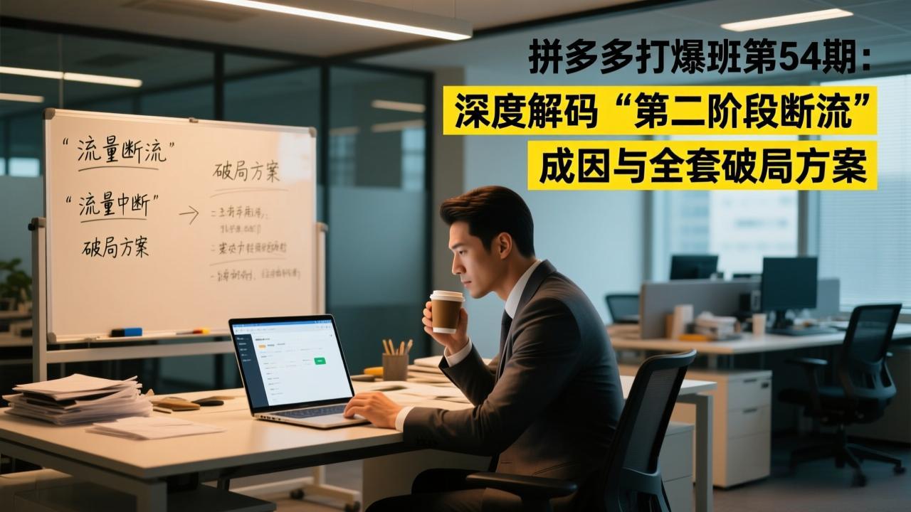 拼多多打爆班第54期：深度解码“第二阶段断流”成因与全套破局方案-沧海聊项目