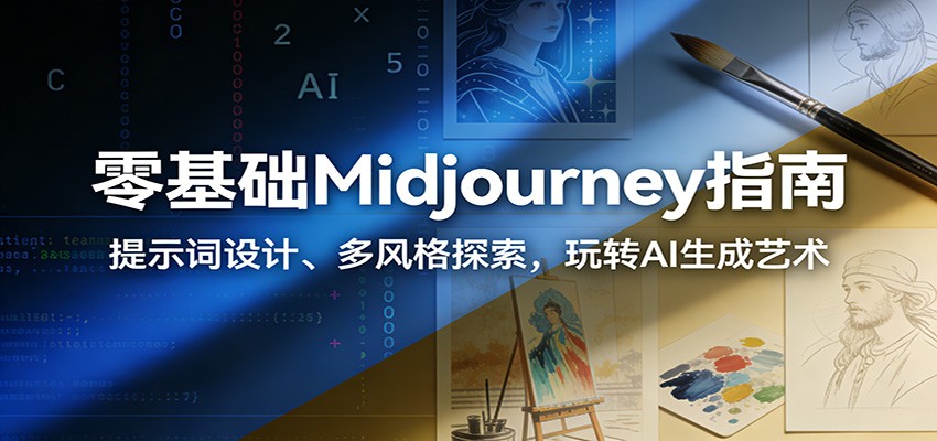 零基础Midjourney指南：提示词设计、多风格探索，玩转AI生成艺术-沧海聊项目