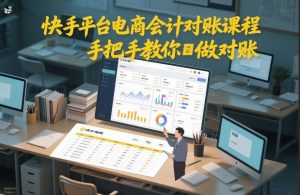 快手平台电商会计对账课程，手把手教你做对账-沧海聊项目