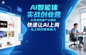 AI智能体实战创业营12月23-25号线下课，AI快速批量产出爆款，快速让AI上岗，马上帮你省钱省力-沧海聊项目