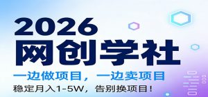 2026一边做项目，一边卖项目，稳定月入1-5W，告别换项目-沧海聊项目