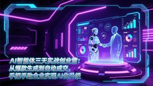 AI智能体三天实战创业营：从爆款生成到自动成交，手把手助企业实现AI化升级-沧海聊项目