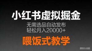 小红书虚拟电商掘金，无需选品，ai笔记半自动发布，轻松月入2w+【揭秘】-沧海聊项目