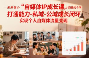 自媒体IP成长课，未来做小而美的个体，打通能力-私域-公域成长闭环，实现个人自媒体流量变现-沧海聊项目