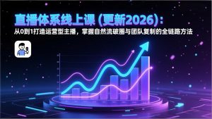 直播体系线上课(更新2026-沧海聊项目