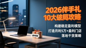 2026伴手礼10大破局攻略：构建稳定盈利模型，打造月利5万+盈利门店，落地干货策略-沧海聊项目