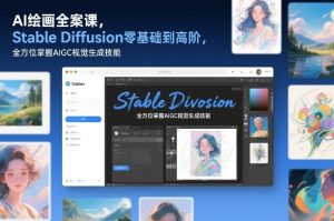 AI绘画全案课，Stable Diffusion零基础到高阶，全方位掌握AIGC视觉生成技能-沧海聊项目