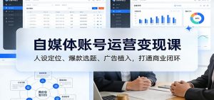 自媒体账号运营变现课：人设定位、爆款选题、广告植入，打通商业闭环-沧海聊项目