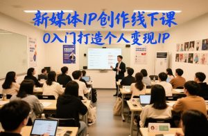 新媒体IP创作线下课，0入门打造个人变现IP-沧海聊项目