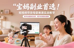 宝妈副业首选！短视频带货母婴赛道实战教学，新手也能轻松出单，碎片时间轻松增收-沧海聊项目