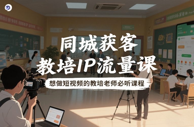 同城获客，教培IP流量课，想做短视频的教培老师必听课程-沧海聊项目