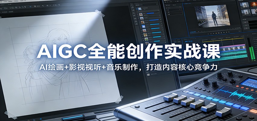 AIGC全能创作实战课：AI绘画+影视视听+音乐制作，打造内容核心竞争力-沧海聊项目