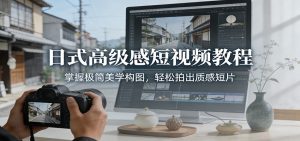 日式高级感短视频教程：掌握极简美学构图，轻松拍出质感短片-沧海聊项目