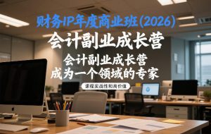 财务IP年度商业班(2026)，会计副业成长营，成为一个领域的专家-沧海聊项目