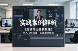 剪辑与运营实战课，从入门到精通，实战案例解析(更新2026)-沧海聊项目