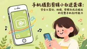 手机摄影剪辑小白逆袭课：学会从策划、拍摄、剪辑到成品输出的完整手机创作能力-沧海聊项目