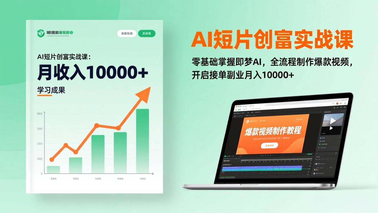 AI短片创富实战课：零基础掌握即梦AI，全流程制作爆款视频，开启接单副业月入10000+(更新-沧海聊项目