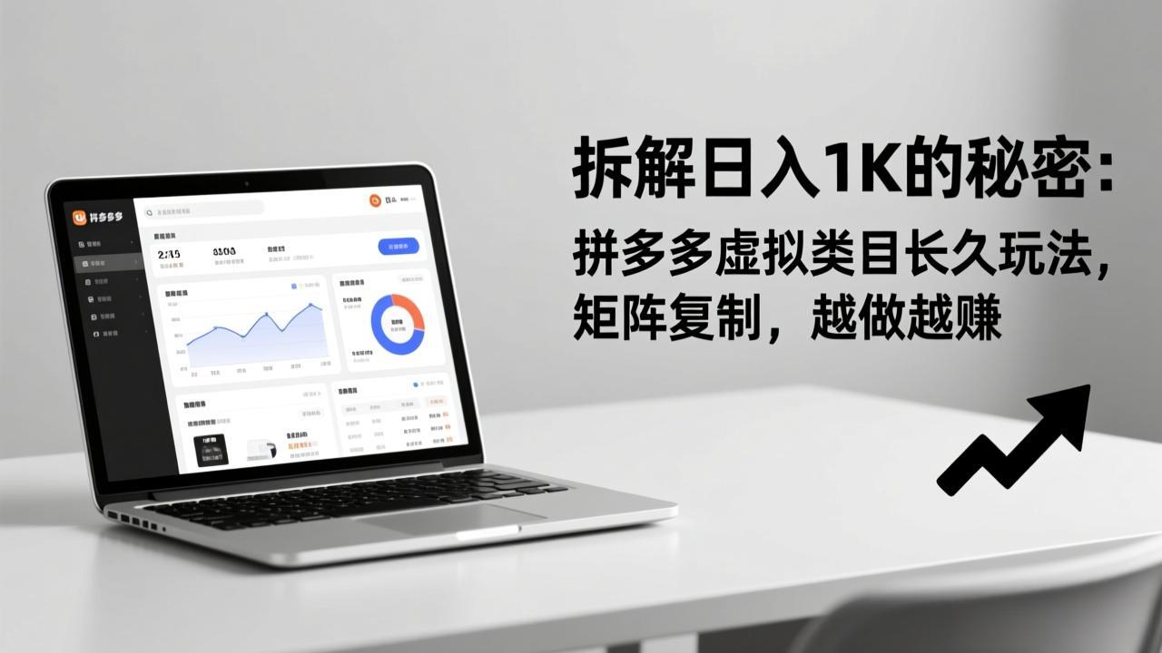 拆解日入 1K 的秘密：拼多多虚拟类目长久玩法，矩阵复制，越做越赚-沧海聊项目
