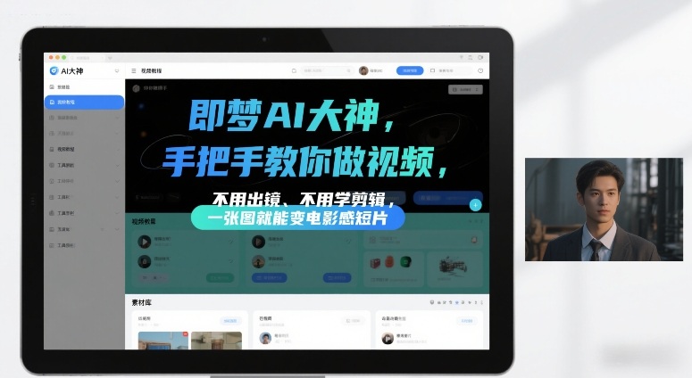 即梦AI大神手把手教你做视频，不用出镜、不用学剪辑，一张图就能变电影感短片-沧海聊项目