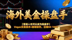 AI美金操盘手技术【普通人也可以成为操盘手】Vegas交易技术+聪明软件，日赚50-100U-沧海聊项目