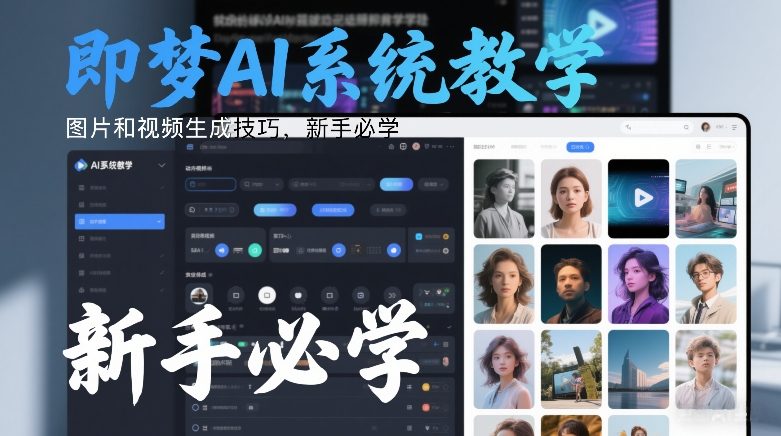 即梦AI系统教学，图片和视频生成技巧，新手必学-沧海聊项目