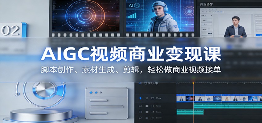 AIGC视频商业变现课：脚本创作、素材生成、剪辑，轻松做商业视频接单-沧海聊项目