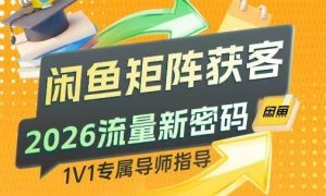 闲鱼矩阵获客，2026流量新密码，只要闲鱼还在，你的行业就有无限精准的客源-沧海聊项目