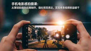 手机电影感拍摄课：从策划拍摄到后期制作，强化视觉表达，实现单条视频收益破千-沧海聊项目