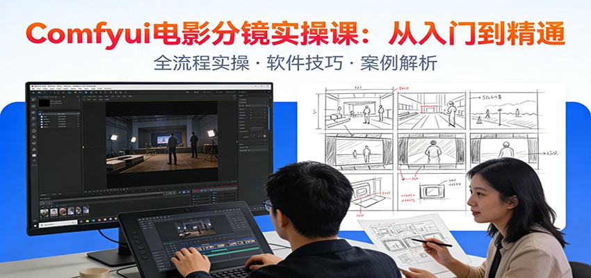 ComfyUI电影分镜实操课：分镜一致性，全流程AI视频制作，零基础也能做专业分镜-沧海聊项目