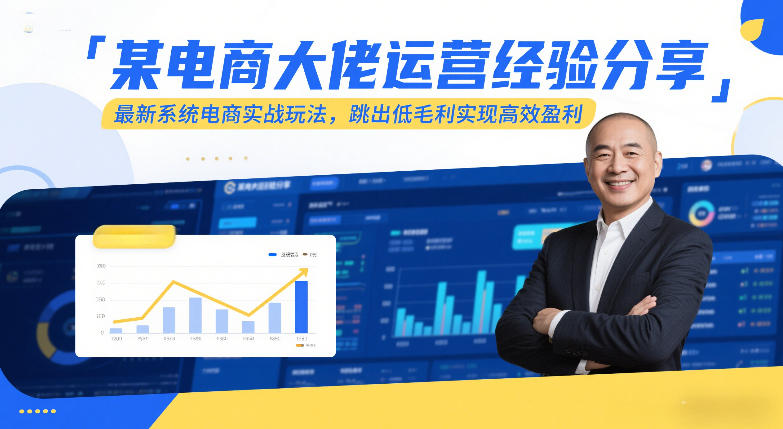 某电商大佬运营经验分享，最新系统电商实战玩法，跳出低毛利实现高效盈利-沧海聊项目
