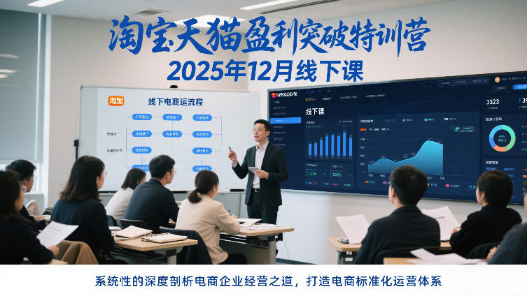 淘宝天猫盈利突破特训营25年12月线下课，系统性的深度剖析电商企业经营之道，打造电商标准化运营体系-沧海聊项目