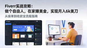 Fiverr实战攻略，做个自由人，在家賺美金，实现月入6k美刀-沧海聊项目