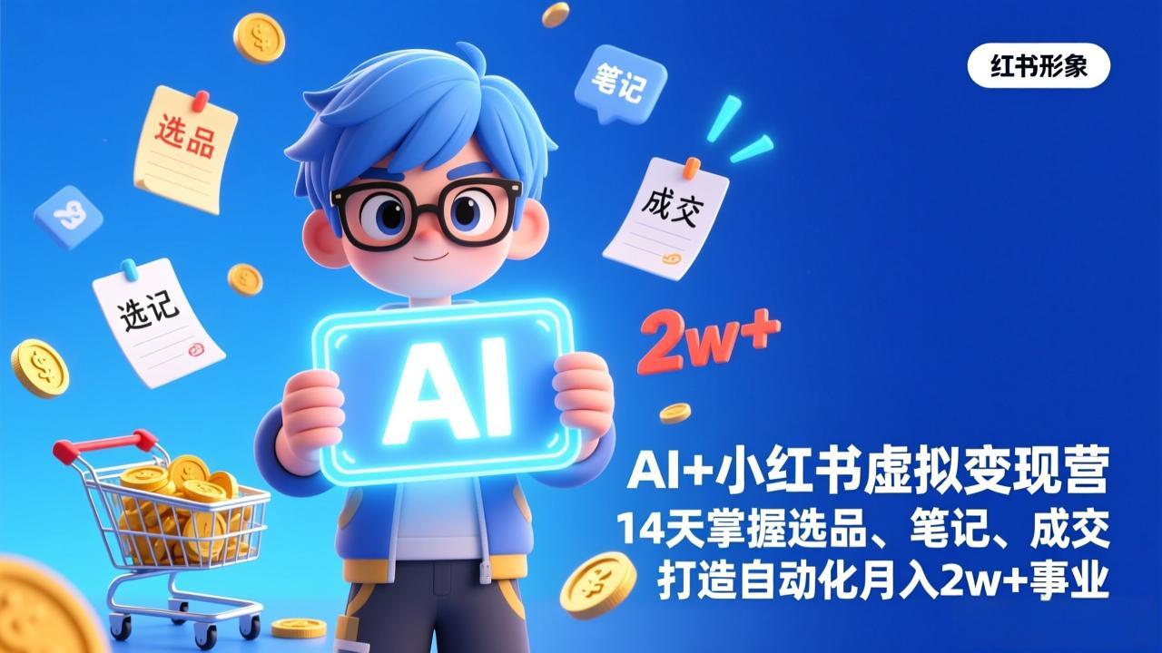 AI+小红书虚拟变现营(完结-沧海聊项目
