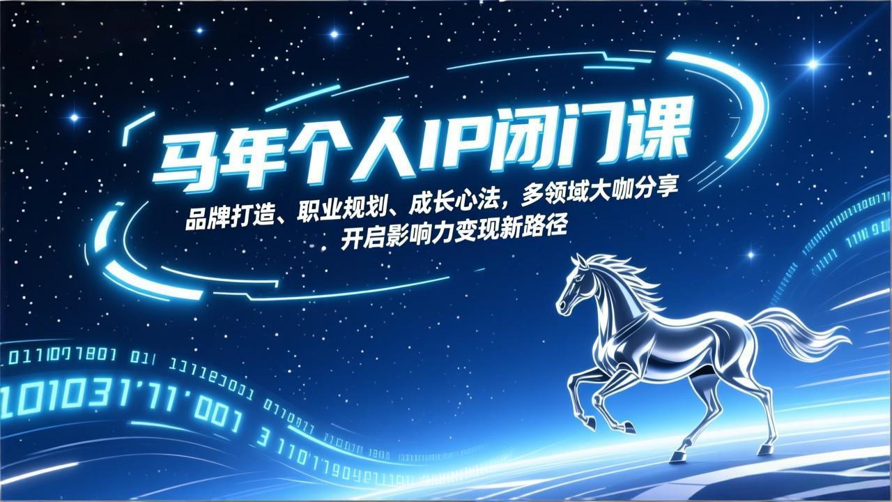 马年个人IP闭门课，品牌打造、职业规划、成长心法，多领域大咖分享，开启影响力变现新路径-沧海聊项目