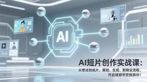 AI短片创作实战课：从想法到成片，策划、生成、剪辑全流程，开启视频变现新路径！-沧海聊项目